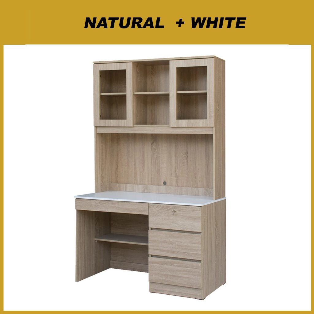Furnituremart Tonee Study Computer Office Table with Drawer w/ Lock in 4 Colours