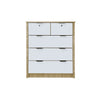 Flori 5-Drawers Premium Chest of Drawers Full Laminated Back Panel in 6 Colours