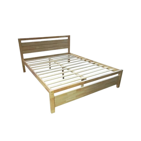 Image of Sinna Queen Solid Rubberwood Bed Frame w/ Underbed Space - With Mattress Option