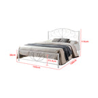 Julie Series 15 Queen Metal Bed Frame Collection w/ Optional Mattress Add On