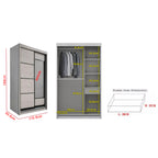 Lindy Series15 4 Feet Solid Sliding Door Wardrobe