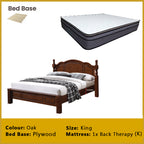Estus Wooden Bedframe MDF + Veneer W/ Plywood Base Queen/King Size - w/ Mattress Option