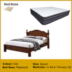 Estus Wooden Bedframe MDF + Veneer W/ Plywood Base Queen/King Size - w/ Mattress Option