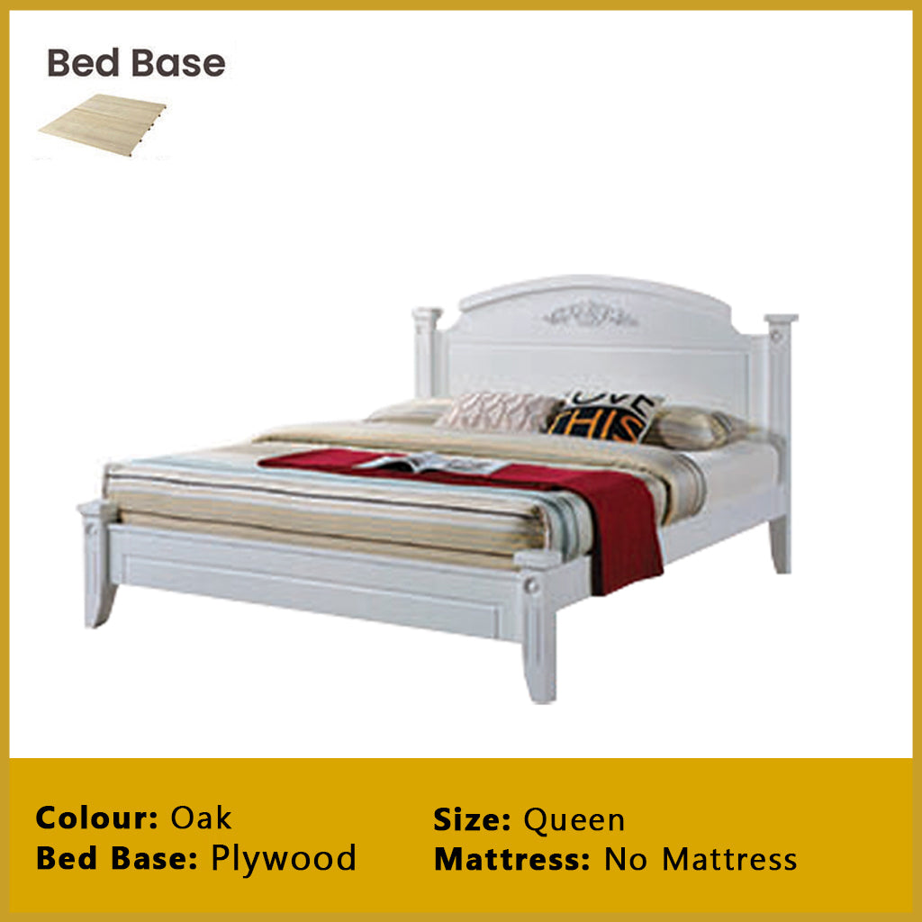 Cadeyn Wooden Bedframe Solid Wood With Plywood Base Queen Size - w/ Mattress Option