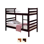 Ollie Wooden Double Decker Bed Frame 2 Colors In Single and Super Single Size with Mattress Option