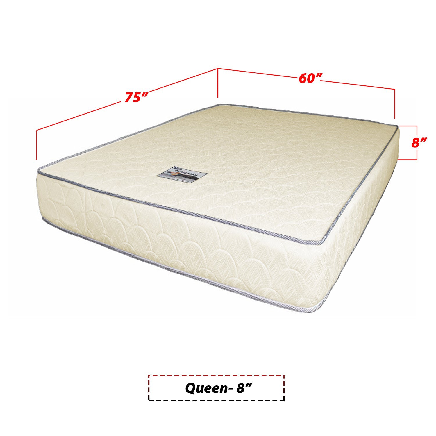 Ortho Foam HD Foam Mattress White In Single, Super Single, Queen and King Size