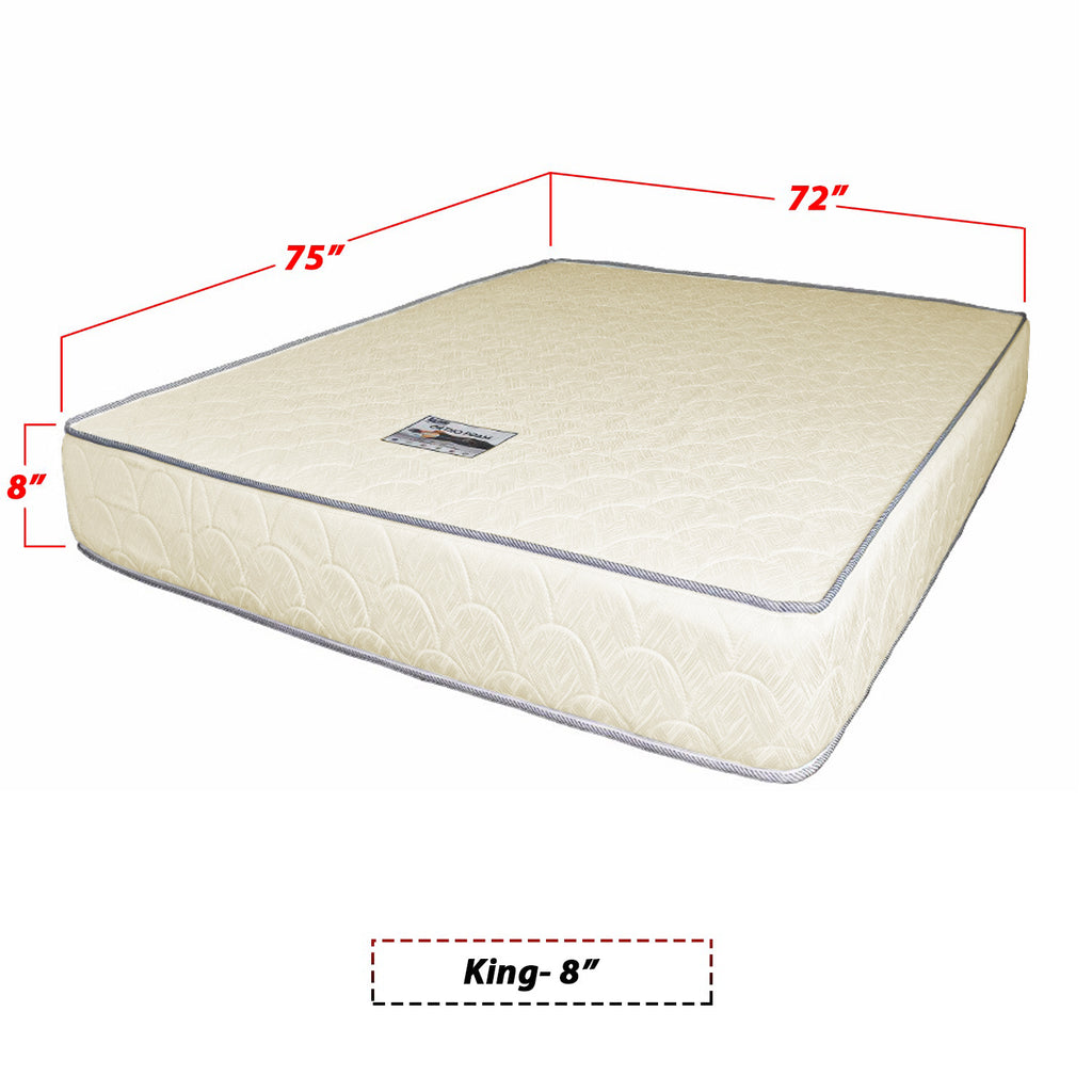 Ortho Foam HD Foam Mattress White In Single, Super Single, Queen and King Size