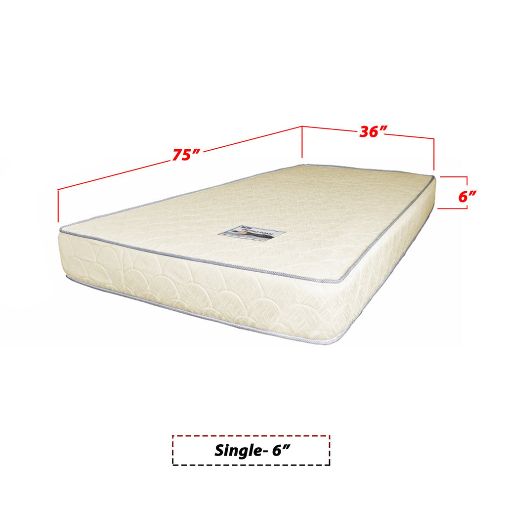 Ortho Foam HD Foam Mattress White In Single, Super Single, Queen and King Size