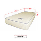Ortho Foam HD Foam Mattress White In Single, Super Single, Queen and King Size