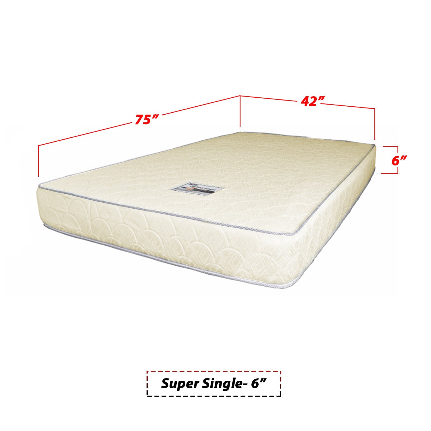 Ortho Foam HD Foam Mattress White In Single, Super Single, Queen and King Size