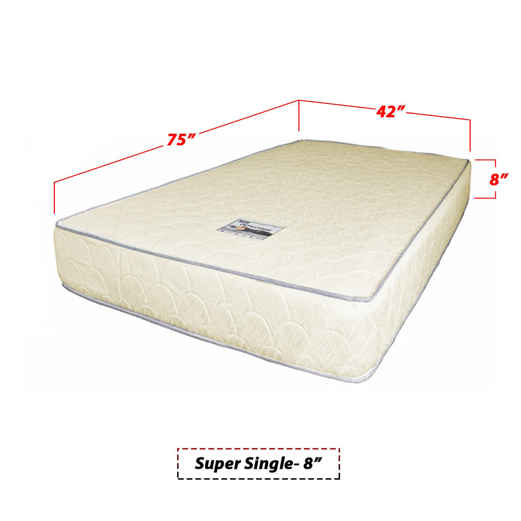 Ortho Foam HD Foam Mattress White In Single, Super Single, Queen and King Size
