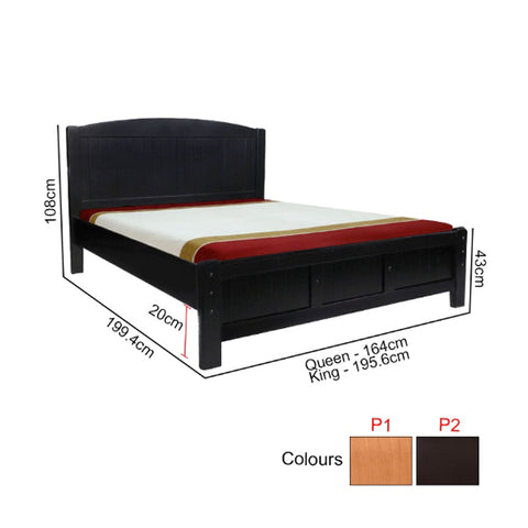 Image of Gianna Series P Wooden Bed Frame Queen and King Size