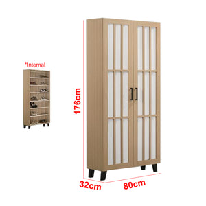 Howzer Series 16 Tall Shoe Cabinet Collection in Natural Colour