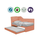Miche Single/Super Single Pull-Out Bed Frame in Faux Leather or Pet-Friendly Fabric