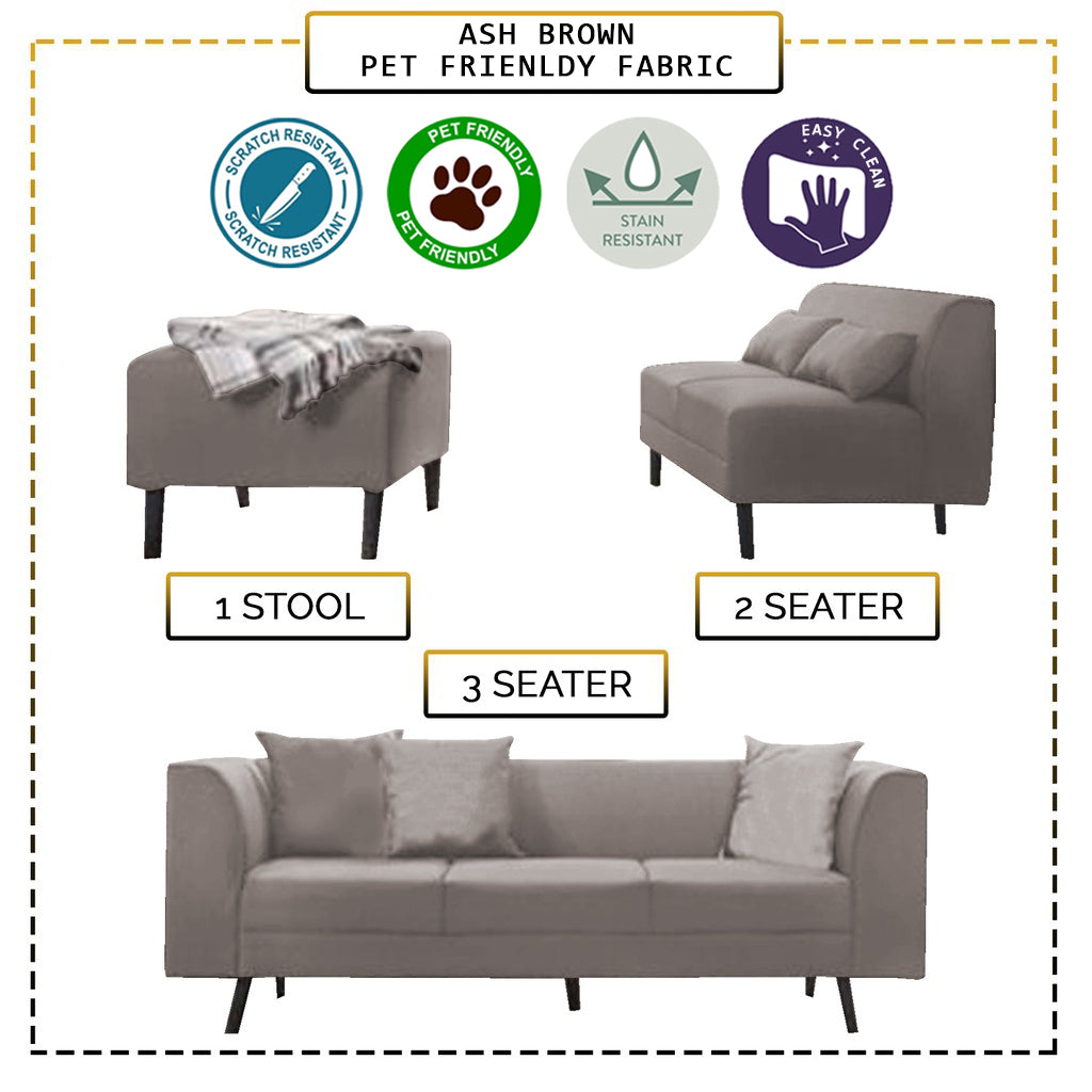 Columbus Modular Faux Leather/ Fabric Sofa Set w/ Pet-Friendly Option