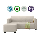 James Series Leather/Pet-Friendly Fabric 3 Seater Sofa With Ottoman In 10 Colours