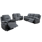 Umiye 1S/2S/3S Sofa Water Repellent Sofa in Grey PU Leather/Water Repellent Fabric