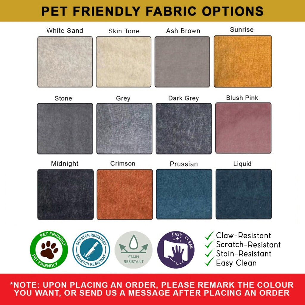 Orson 3-Seater L-Shaped Sofa with Storage High Density Foam w/ PetFriendly Options