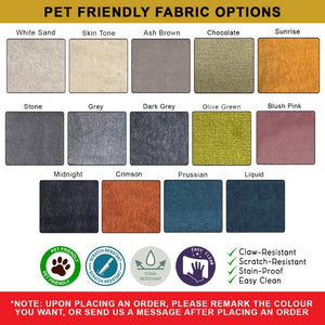 Sophie Series2 2-Seater 3-Seater Sofa with Ottoman with Pet-Friendly Color Options