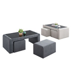 Talen Coffee Table with 2 pcs Stool - with PetFriendly Options
