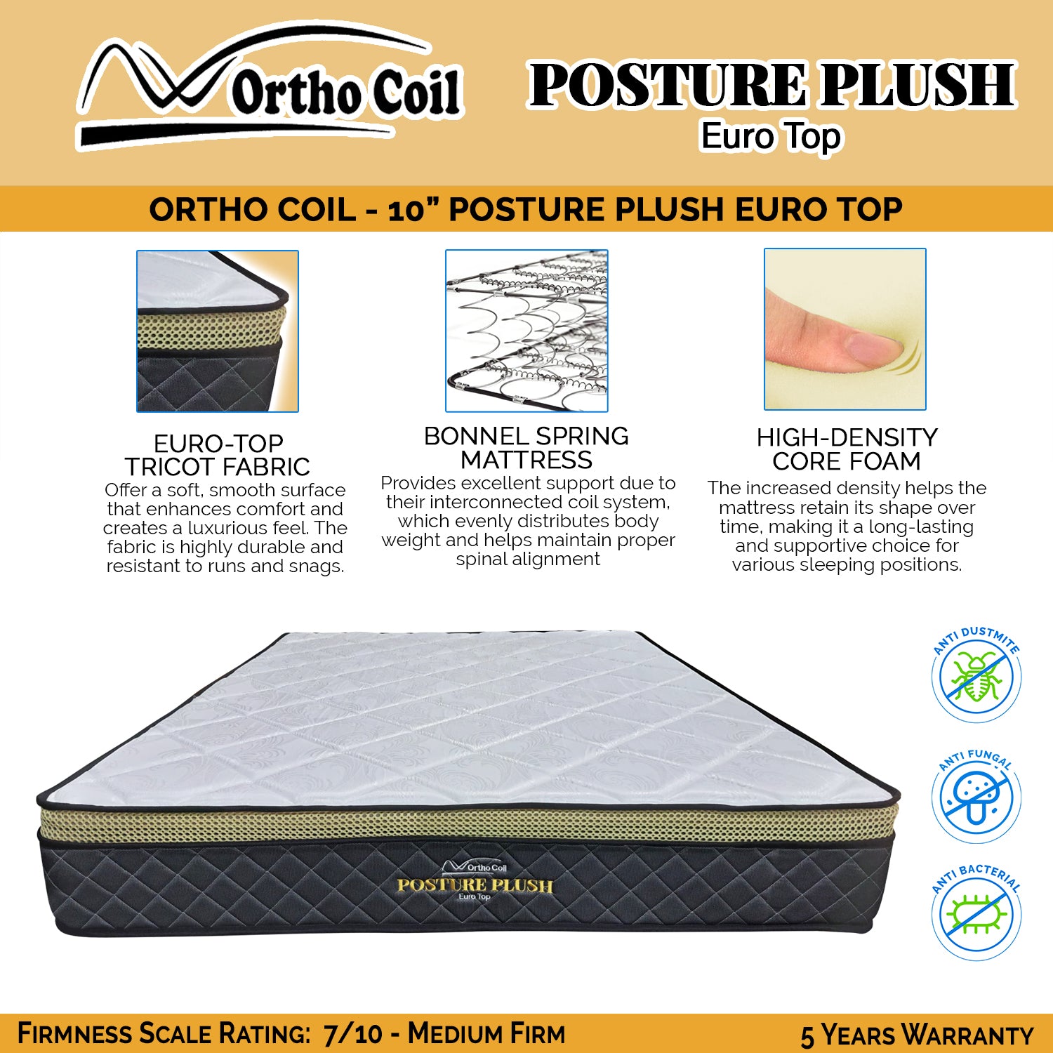 Orthocoil Mervins 14"/16"/18" SBD Storage Bed  w/ PetFriendly Scratch-resist w/ Mattress