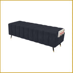 Moon Long Bench Chair High Density with Side Storage - 8 Colours