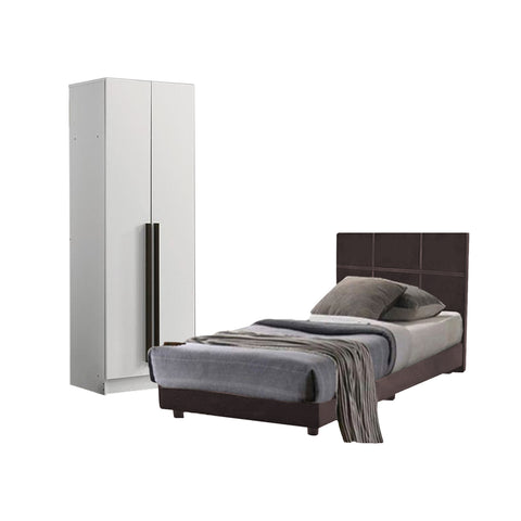 Image of Toluca Bedroom Set Series 7 Includes Wardrobe/Bed Frame/Mattress In Single And Super Single Size.Free Installation