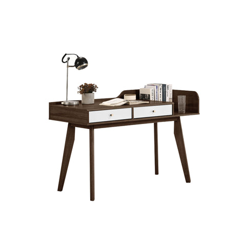 Image of Ayer Series 17 Study Table Computer Table in Walnut with White Colour