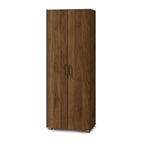 Zarya Series "2-Door Wardrobe Utility Cabinet In Walnut Colour (Model Q)
