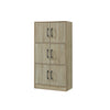 Angel 3 Layer 6-Door Modern Filing Cabinet In Natural Colour