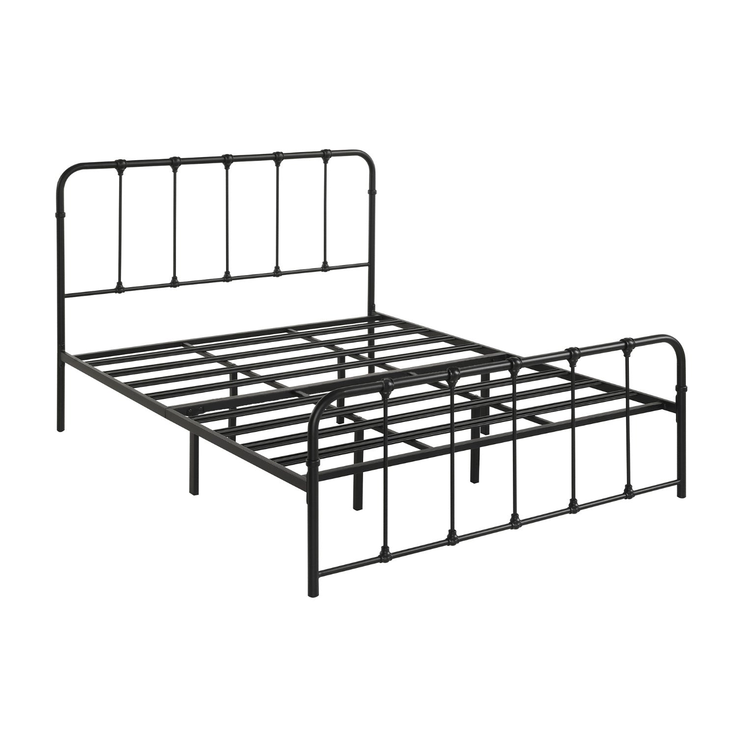 Gina Metal Bed Frame in White And Black Colors - All Sizes Available