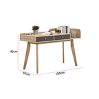 Ayer Series 18 Study Table Computer Table in Natural with Dark Grey Colour