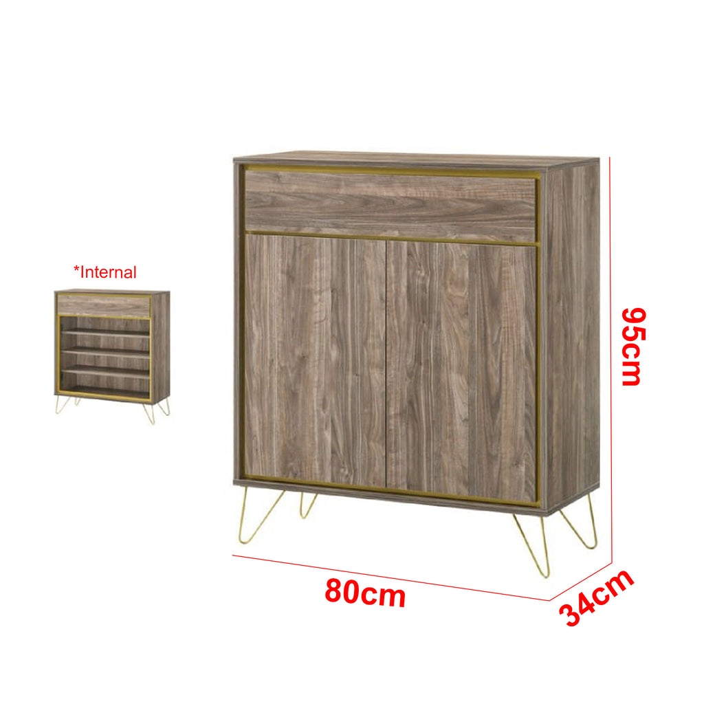 Howzer Series 18 Shoe Cabinet Collection in Natural Colour