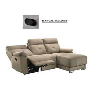 Elden Recliner L-Shaped Sofa in 47 Colour - w/ PetFriendly Fabric/Leather