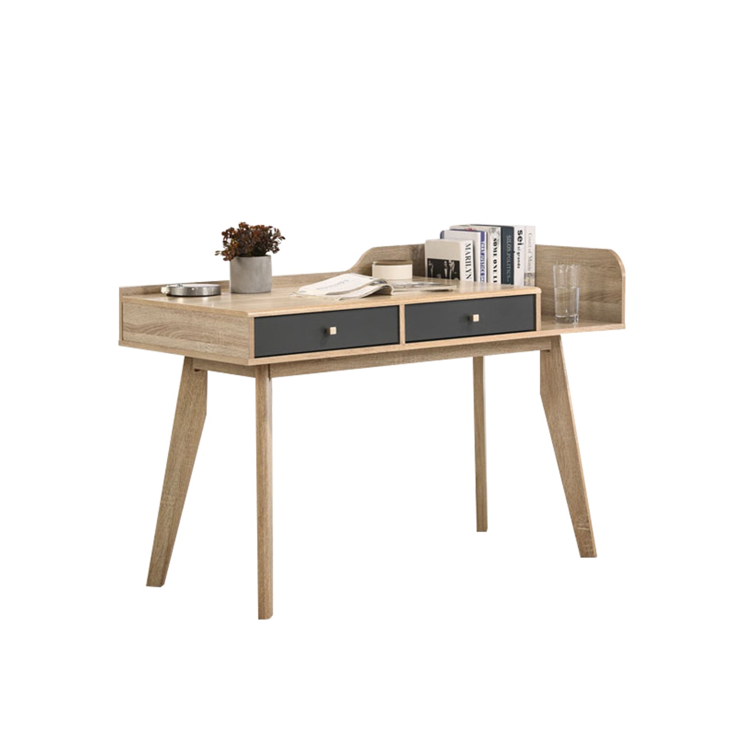 Ayer Series 18 Study Table Computer Table in Natural with Dark Grey Colour