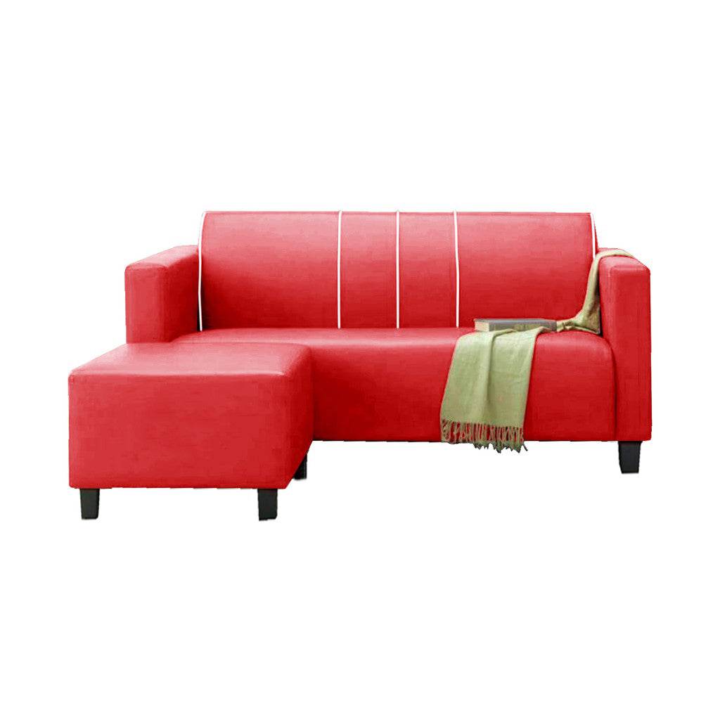 James Series Leather/Pet-Friendly Fabric 3 Seater Sofa With Ottoman In 10 Colours