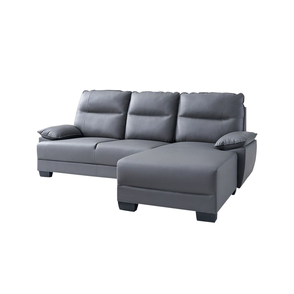 Donba Left/Right L-Shaped Sofa Pet-Friendly Leather Scratch-Resistant  & Claw-Resistant in Grey Colour
