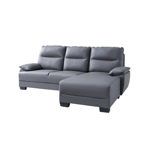 Donba Left/Right L-Shaped Sofa Pet-Friendly Leather Scratch-Proof & Claw-Proof in Grey Colour
