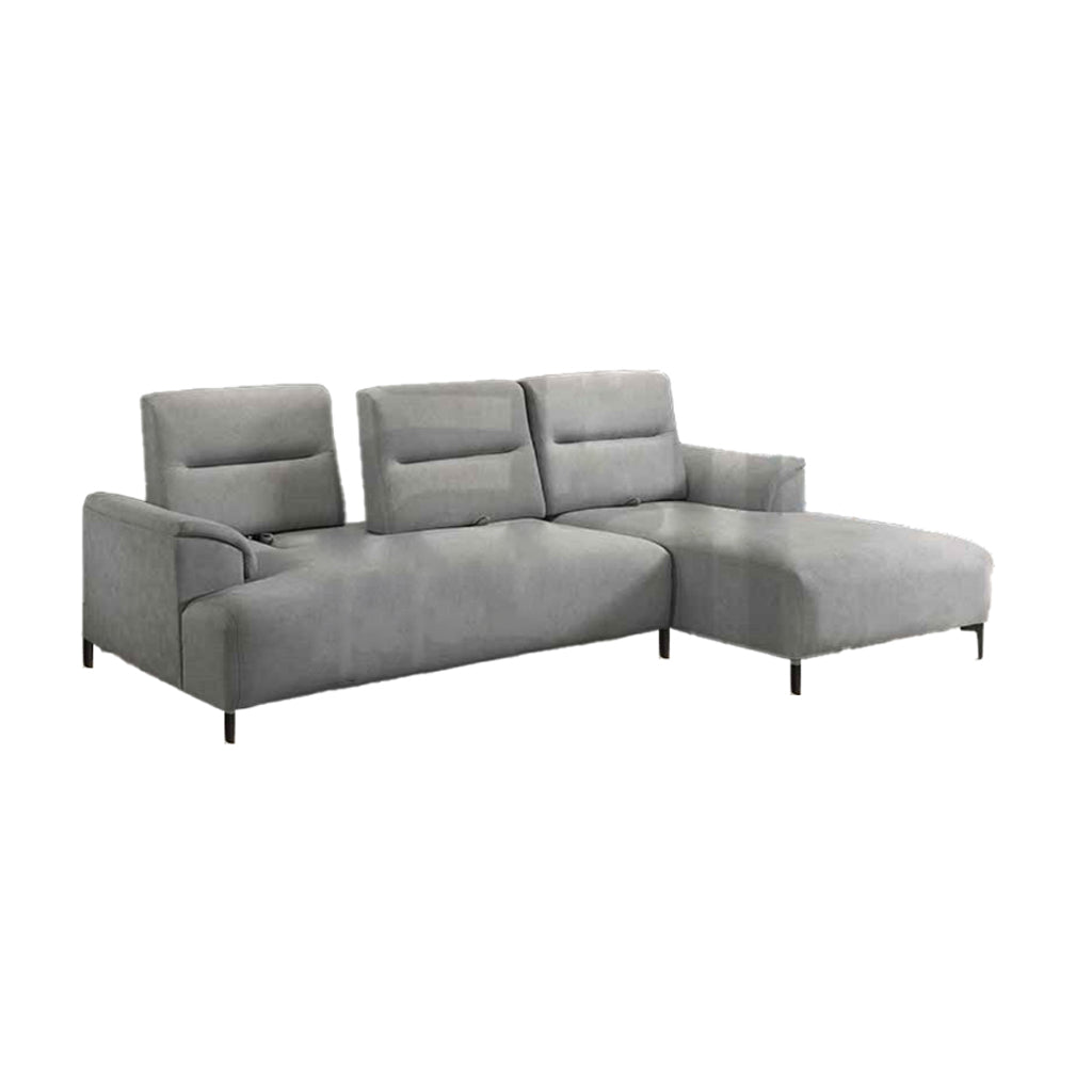 Billy Push Back L-Shaped Sofa in 47 Colour - w/ PetFriendly Fabric/Leather