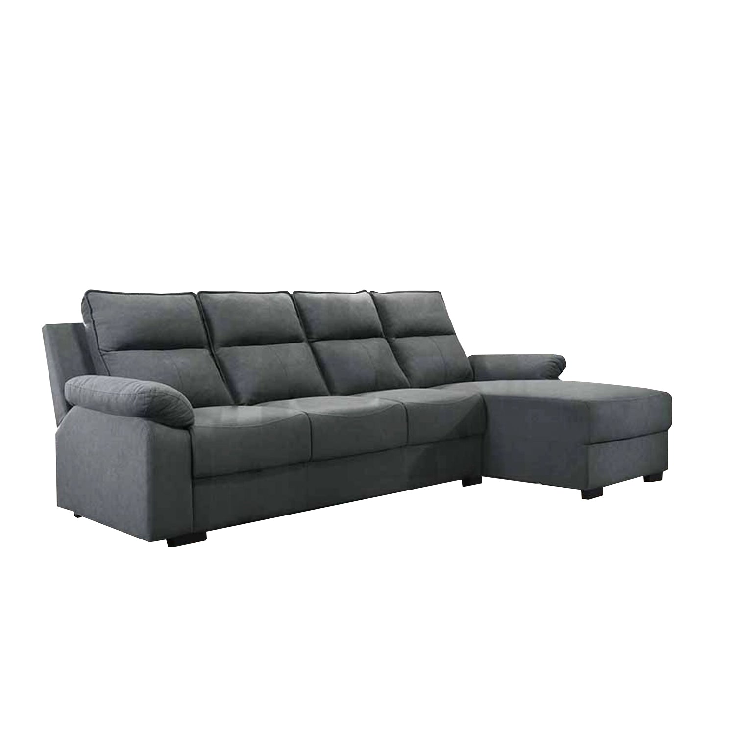 Rehan 4 Seater High Back L-Shaped Sofa in 47 Colour - w/ Pet Friendly Fabric/Leather