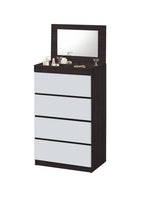 Lasey 4 Chest of Drawers with Mirror and Cosmetics Compartment in 6 Colours