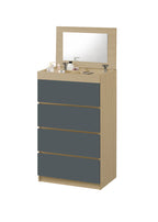 Lasey 4 Chest of Drawers with Mirror and Cosmetics Compartment in 6 Colours