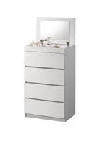 Lasey 4 Chest of Drawers with Mirror and Cosmetics Compartment in 6 Colours