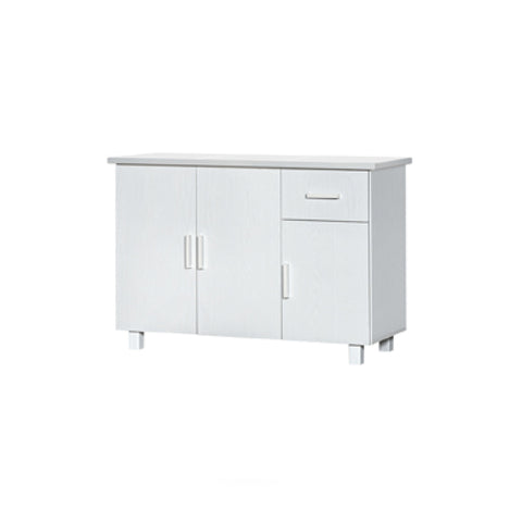 Image of Eki Series 7 Door Kitchen Cabinet In White