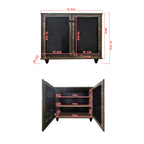 Miami 2 Door Shoe Cabinet In Brown/ Black