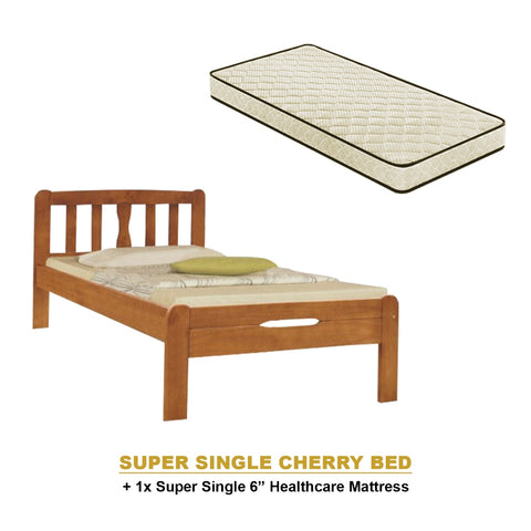 Image of Potty Pull-Out Bed Single/Super Single Solid Rubberwood BedFrame w/ Mattress Option