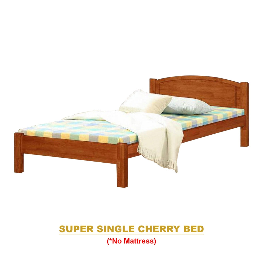 Yanny Pull-Out Bed Single, Super Single Solid Rubberwood Bed Frame w/ Mattress Option