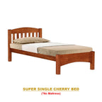 Zelan Pull-Out Bed Single, Super Single Solid Rubberwood Bed Frame w/ Mattress Option