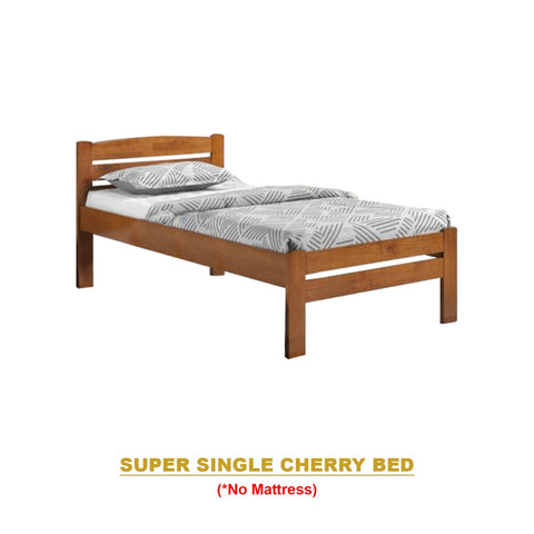 Image of Margy Single Size Solid Rubberwood Bed Frame Flat Plywood Base with Pull-out Bed w/ Mattress Option