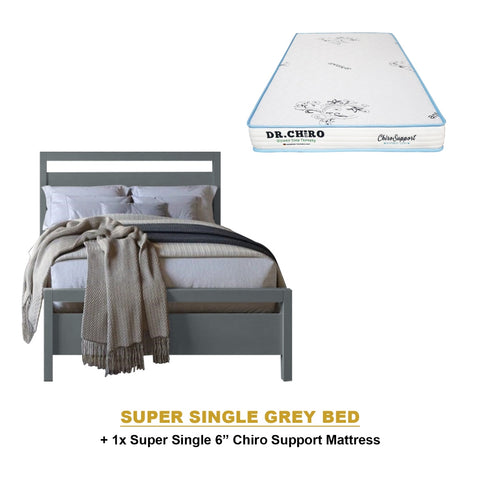 Image of Vinna Pull-Out Bed Single/Super Single Solid Rubberwood Bed Frame w/ Mattress Option